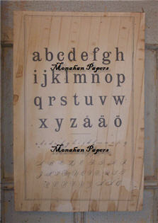 German Primer Alphabet Paper Sheet-