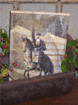 Belsnickle On A Horse  Potpourri Pouch-belsnickle, potpourri, pouch,