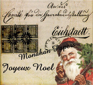 Joyeux Noel Santa Carrying Tree-