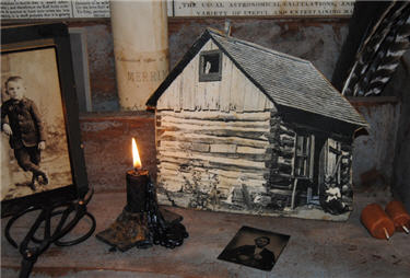 Log Cabin Cupboard Print-log cabin, cupboard, 