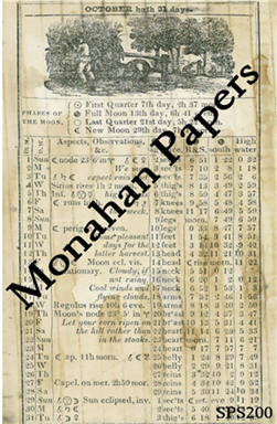 October Almanac-almanac, aged paper, october