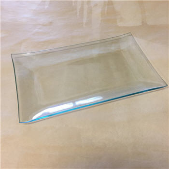 Clear "BENT" Glass Rectangle Plate