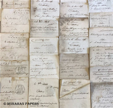 Stunning Antique French Script Documents - FRSCDOC