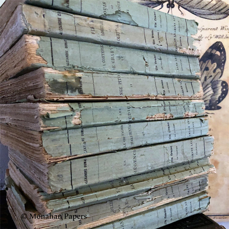 Blue Green Deckled Edge Books