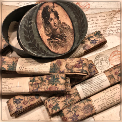 5" Sweet Lady Paper Mache Box