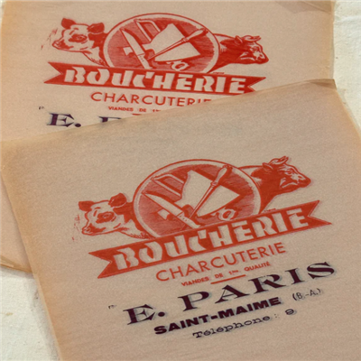 Antique French Butcher & Delicatessen Paper Sheets Bundled in 10's