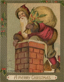 Merry Christmas Chimney Santa - C252