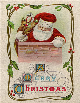 A Merry Christmas Chimney Santa - C339