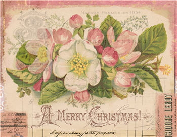 A Merry Christmas Pink Florals - C520