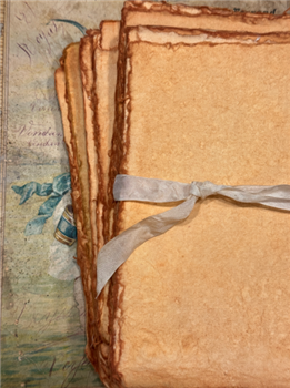 Handmade Deckled Edge Coffee Colored Paper Bundles