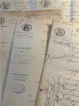 Antique French Document Pages