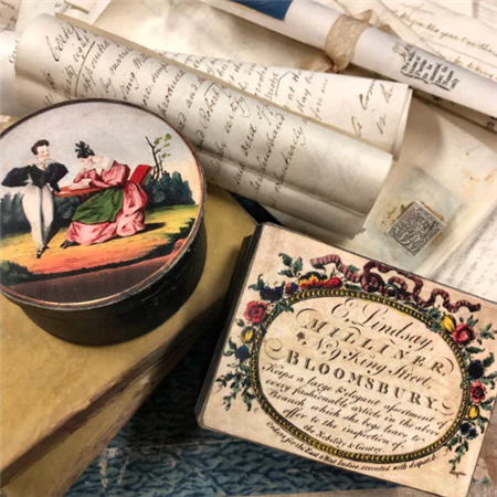 French and English Candy and Milliner's Paper Mache Boxes