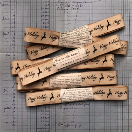 Happy Holidays Reindeer Ribbon