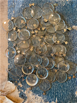 Antique Optical Lens with Silver Frame and CREST Top