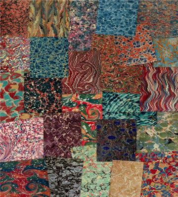 Assorted 11" x 17" 50 Piece Marbled Papers Collection