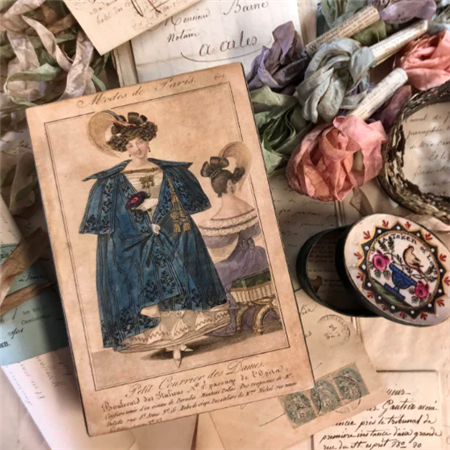 7.5” Mode De Paris Paper Mache Rectangle Box