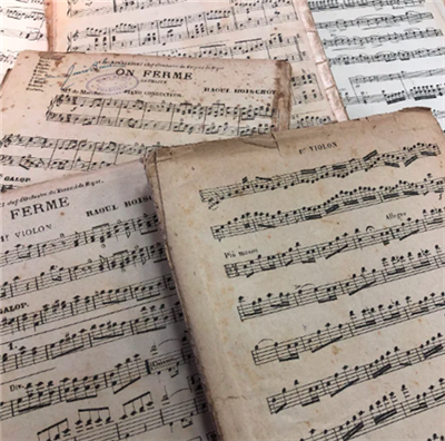 Antique French Music Sheets Bundled in 10's
