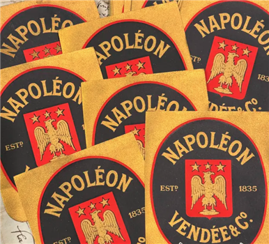 RARE Vintage French NAPOLEON Brandy Labels in bundles of 5