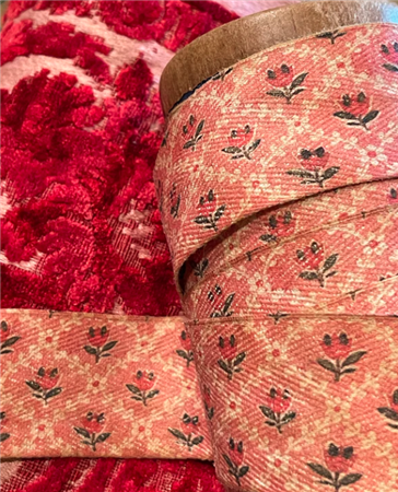 Exclusive Monahan Papers PINK Floral Ribbon Trim