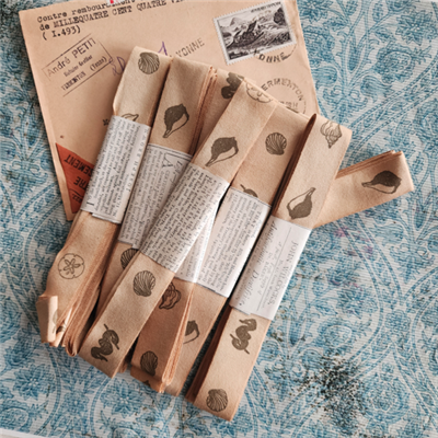 Nautical Shells and Seahorses Ribbon