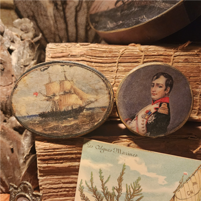 Waves of the French Empire Paper Mache Boxes
