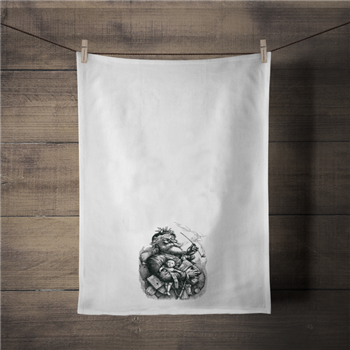 Santa With Pipe Tea Towel - SPS372TT