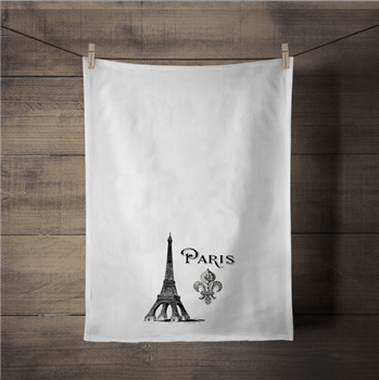 Eiffel Tower Fleur De Lis Tea Towel - SPS521TT