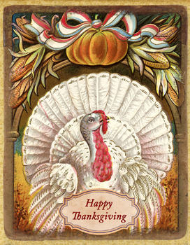 Happy Thanksgiving Autumn Turkey