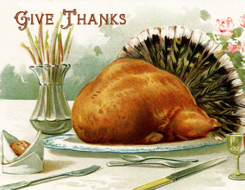 Give Thanks Turkey on the Table