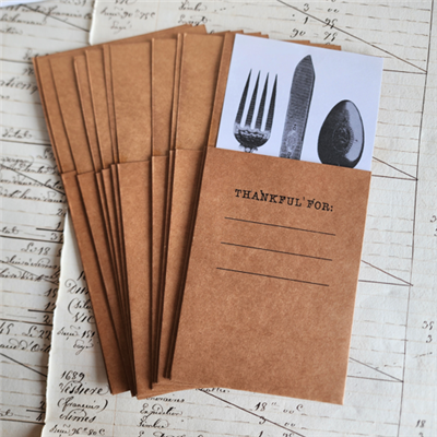 Thankful Paper Cutlery Sleeves - 12pc