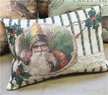 Christmas Greetings Claus Pillow - C225PIL