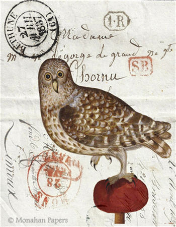 Owl on a Red Tuft - H18