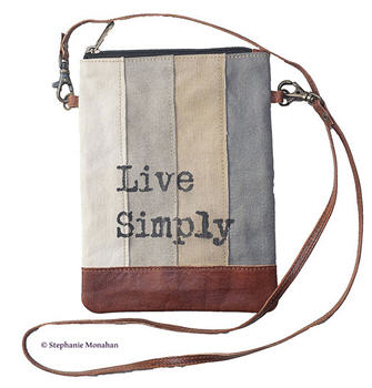 Live Simply Striped Cross Body Bag