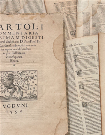 Original Italian Book Pages From 1550 - Set/8