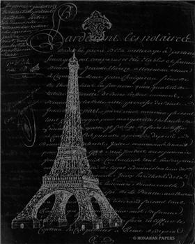Script Eiffel Tower Black and White - SPS350