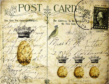 Crowned Eggs Post Card - X23